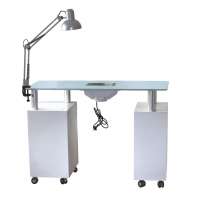 wood top manicure table nail table with vacuum