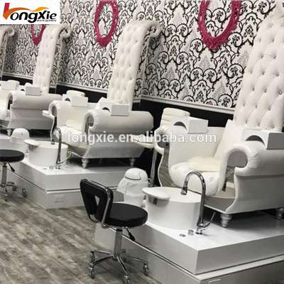 Beauty Salon Modern White Cheap High Back Royal Throne Kids White Foot Massage Luxury Pedicure Spa Chair