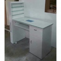 Nail Desk with Dust Collector Wholesale Salon Glass Manicure Table